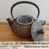 Théière en fonte du Japon Sakura marron doré 0.55 L – Image 3
