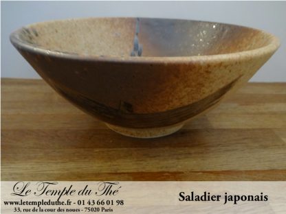 Saladier japonais brun et vert