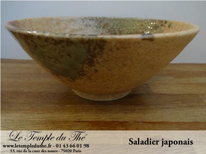 Saladier japonais brun et vert