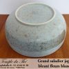 Grand saladier du Japon bleuté fleurs blanches – Image 2
