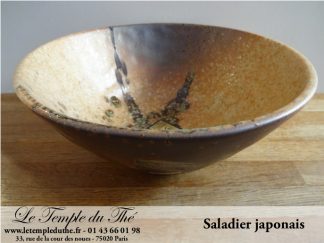 Saladier japonais brun et vert