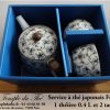 Service en porcelaine 1 théière 40 cl et 2 tasses de 10 cl modèle Furawa
