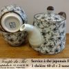 Service en porcelaine 1 théière 40 cl et 2 tasses de 10 cl modèle Furawa – Image 3