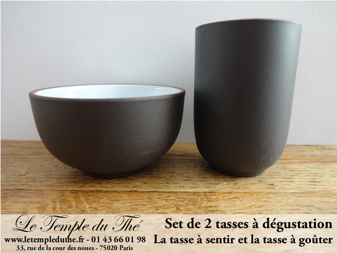 Coffret de 2 tasses à thé japonaises  Le Temple du Thé Paris Thé Bio Paris