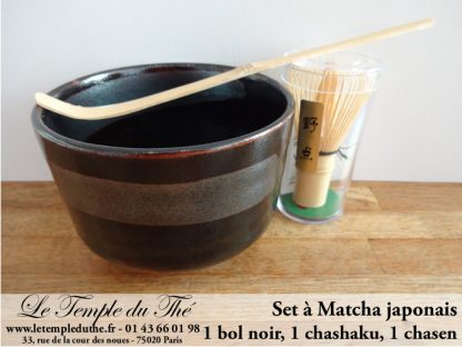 Service japonais à Matcha bol noir