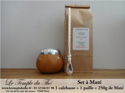 Set à Maté. 1 calebasse + 1 bombilla + 250 g de Maté BIO