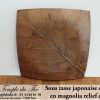Sous tasse du Japon en magnolia relief en érable – Image 2