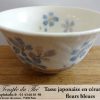 Tasse à thé en céramique du Japon fleurs bleues