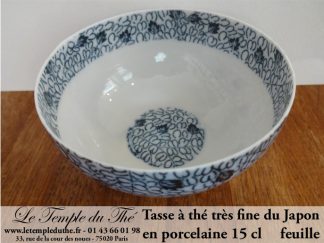 Tasse à thé très fine japonaise 15 cl feuille