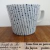 Tasse à thé fine japonaise 20 cl points bleus – Image 3