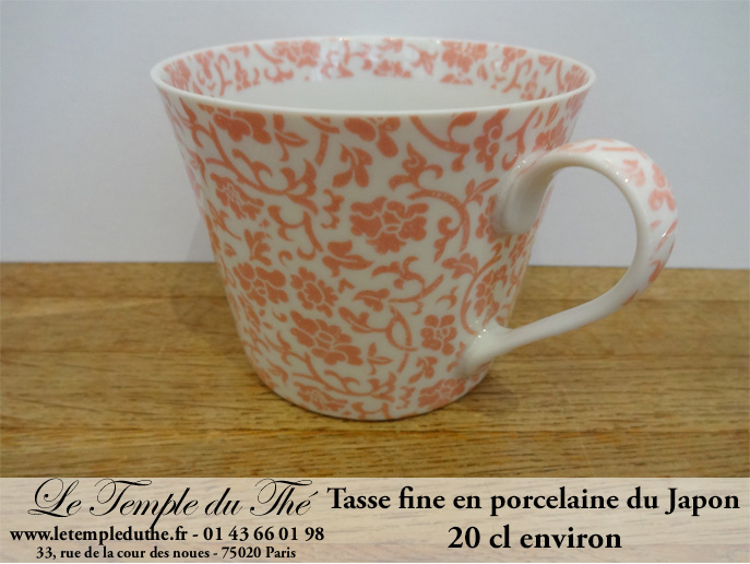 Tasse à thé fine japonaise 20 cl rose