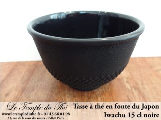 Tasse à thé en fonte du Japon noire Iwachu