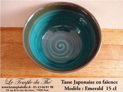 Tasse japonaise 15 cl Emerald en faïence