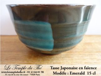 Tasse japonaise 15 cl Emerald en faïence