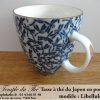 Mug à thé en porcelaine du Japon libellules bleues/noires 25 cl – Image 2