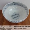 Tasse à thé très fine du Japon points bleus