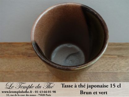 Tasse à thé japonaise 15 cl modèle brun et vert