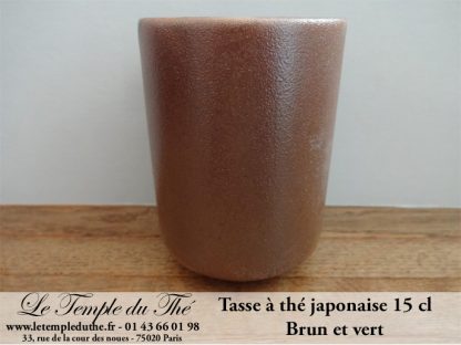 Tasse à thé japonaise 15 cl modèle brun et vert