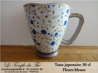 Tasse japonaise 30 cl fleurs bleues
