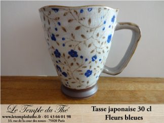 Tasse bleue japon 150ml motif petites fleurs - TeaMoThe