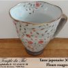 Tasse japonaise 30 cl fleurs rouges – Image 2