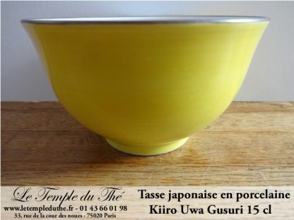 Tasse à thé en porcelaine du Japon Kiiro Uwa Gusuri 15 cl