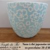 Tasse à thé très fine japonaise 20 cl bleu pâle