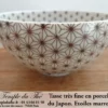 Tasse à thé très fine du Japon étoiles marron – Image 3