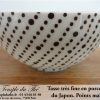 Tasse en porcelaine très fine du Japon modèle points marrons – Image 2