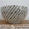 Tasse en porcelaine très fine du Japon modèle points marrons – Image 4