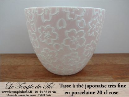 Tasse à thé très fine japonaise 20 cl rose