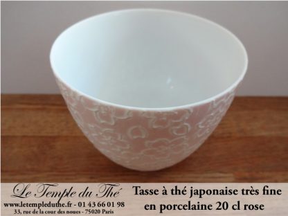 Tasse à thé très fine japonaise 20 cl rose