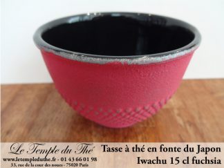 Tasse à thé en fonte du Japon fuchsia Iwachu