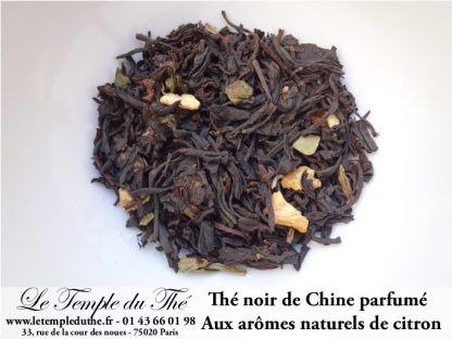 Thé noir de Chine Yunnan aux arômes naturels de citron