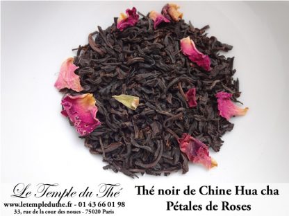 Thé noir de Chine pétales de roses Hua Cha
