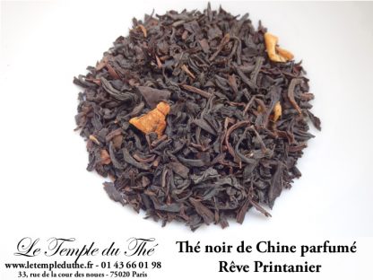 Thé noir de Chine Rêve printanier (amande, cannelle, orange, pomme et vanille.)