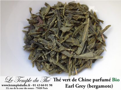 Thé vert bio Earl Grey aromatisé à la bergamote