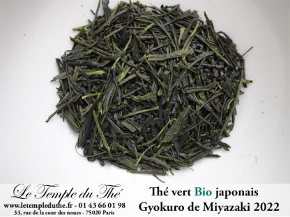 Thé vert Japonais de printemps Gyokuro de Miyazaki 2022 bio