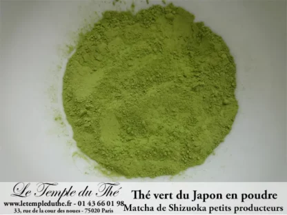 Thé vert du Japon de Shizuoka Matcha de petits producteurs les 50 g