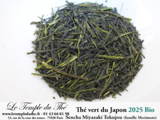 Thé vert du Japon Miyazaki Tokujou première récolte printemps 2025 petits producteurs BIO