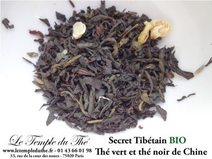 Thé vert et noir de Chine Secret Tibetain (jasmin, lavande …)BIO