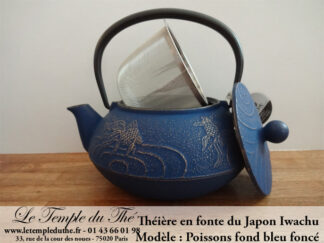 Théière en fonte du Japon Iwachu poissons