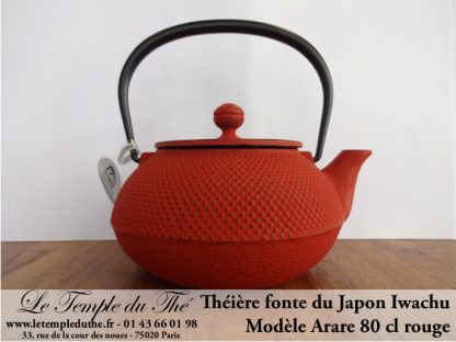 Théière Arare IWACHU Japon 0.8 L rouge