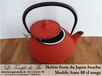 Théière Arare IWACHU Japon 0.8 L rouge