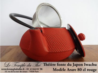 Théière Arare IWACHU Japon 0.8 L rouge