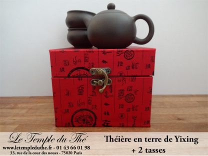 Coffret théière de Yixing de 10 cl + 2 tasses. Wang