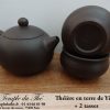Coffret théière de Yixing de 10 cl + 2 tasses. Wang