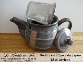 Théière en faïence du Japon Nezumi Shinokoshi