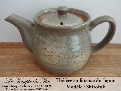 Théière en faïence du Japon Shirofuki