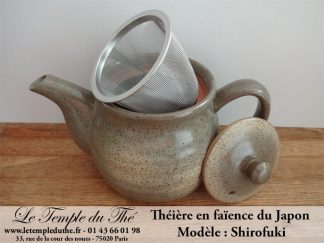 Théière en faïence du Japon Shirofuki